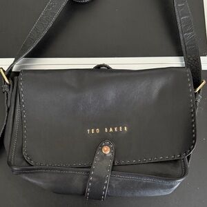 Ted Baker Black Crossbody Bag with Gold Accents